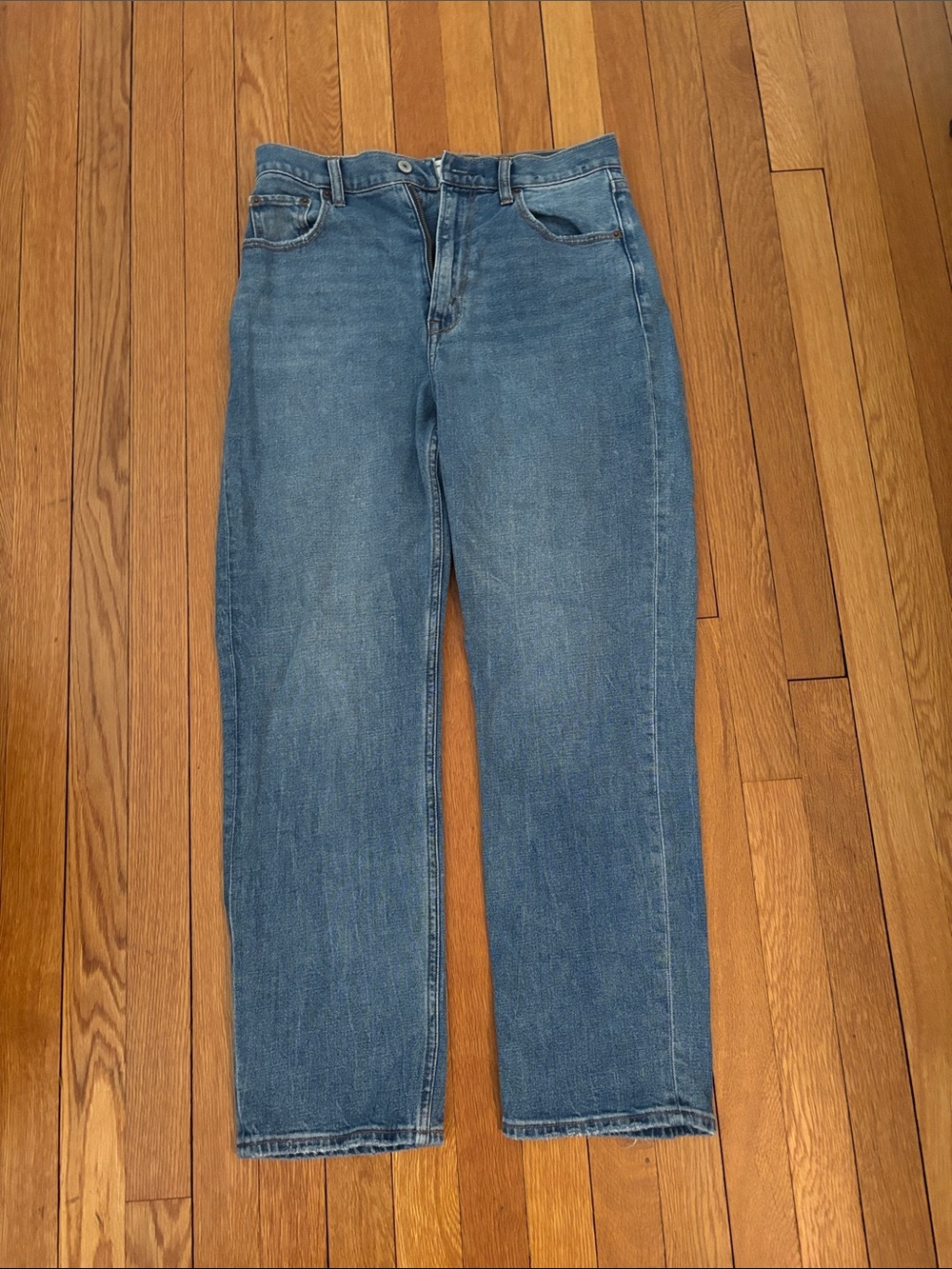 Curve love Abercrombie & Fitch Ankle Straight Ultra High rise Blue Jeans